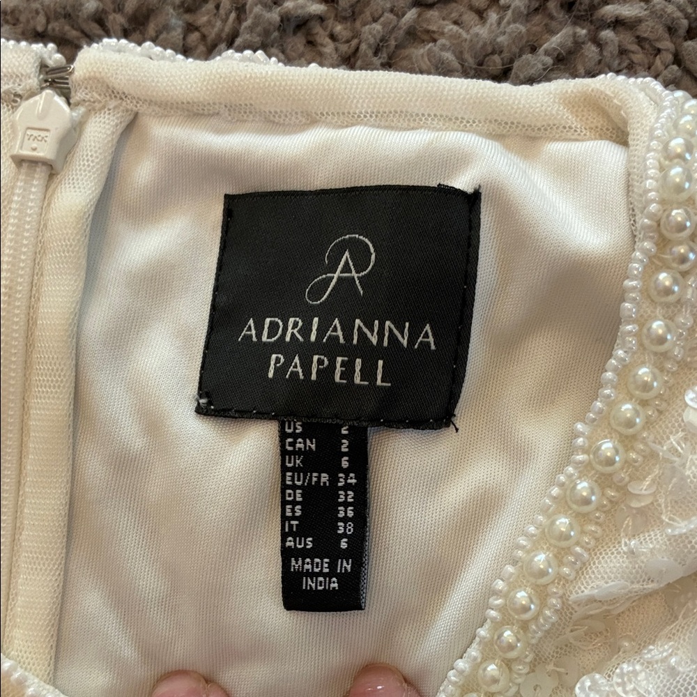 Adrianna Papell Cream Mini Dress - Picture 2 of 5